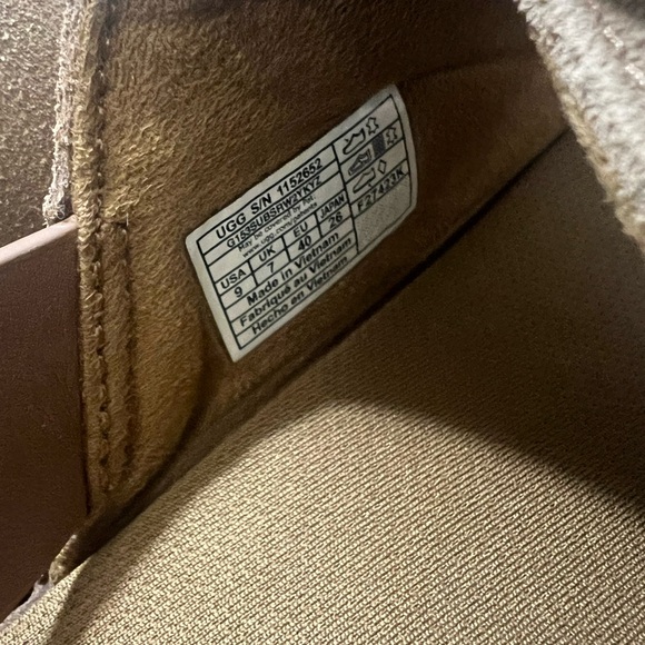 UGG Tan Suede Sandals with Contoured Footbed - Picture 13 of 14